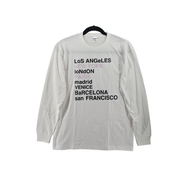 Urban Label Vintage World City Tshirt XL Long Sleeve Seamless Crew Neck‎ Graphic - Picture 2 of 9